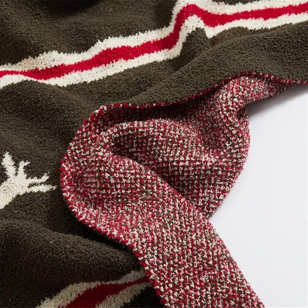 Soft Microfiber Deer Stagline Throw Blanket 47x59