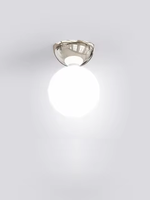 Red Dome Satin Glass Ceiling Light Fixture