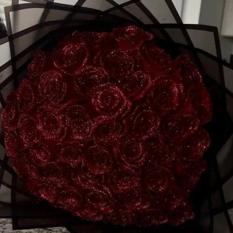 Glitter Rose Decorative Accent for Lasting Gifts