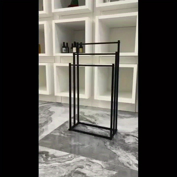 Freestanding Steel Towel Rack for Small Spaces