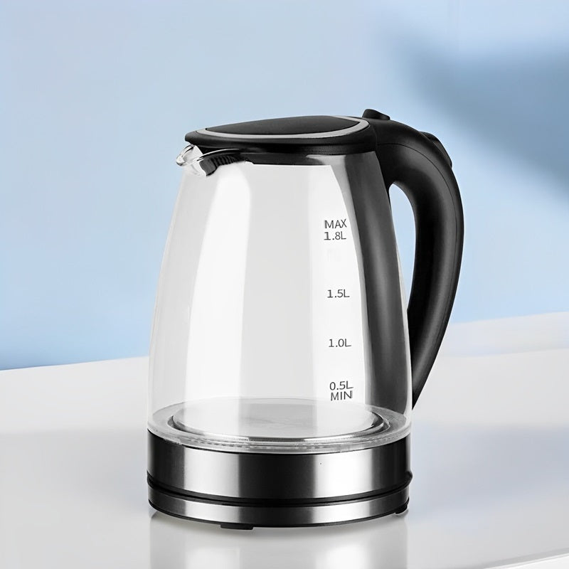 1.8L Cordless Electric Glass Kettle with LED Illumination