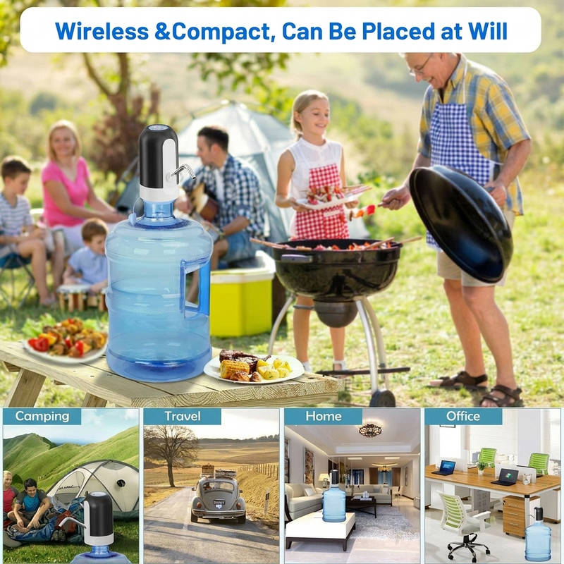 USB Rechargeable Electric Water Dispenser for 3 to 5 Gallon Bottles