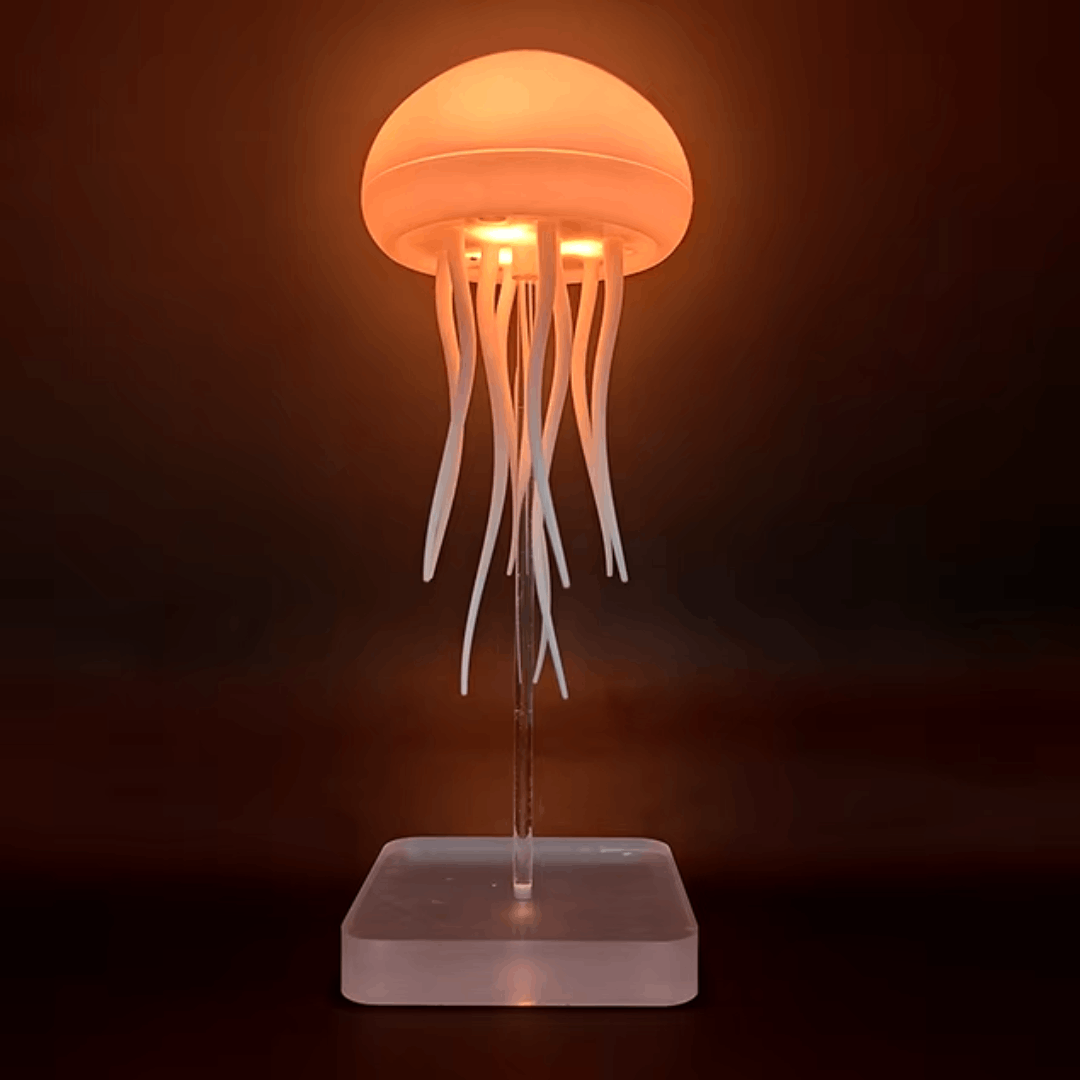 Color-Changing Jellyfish LED Table Lamp with Voice Control