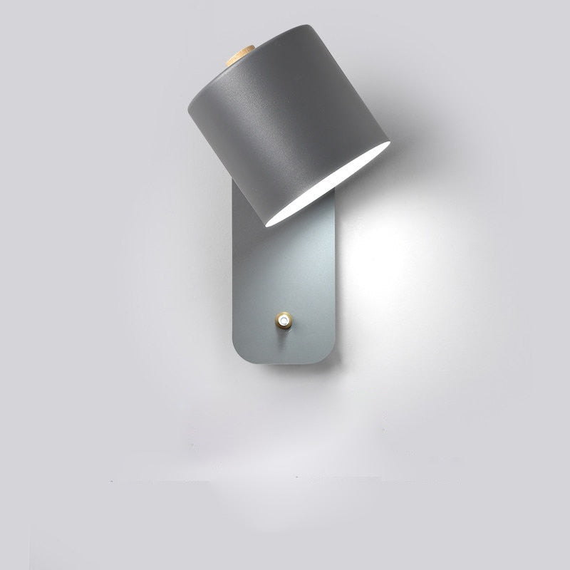 Modern LED Wall Lamp with Switch - Energy-Saving Metal Indoor Lighting