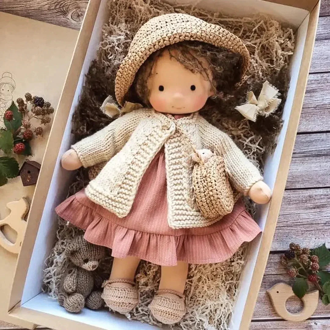 Soft Cotton Plush Doll for Imaginative Play