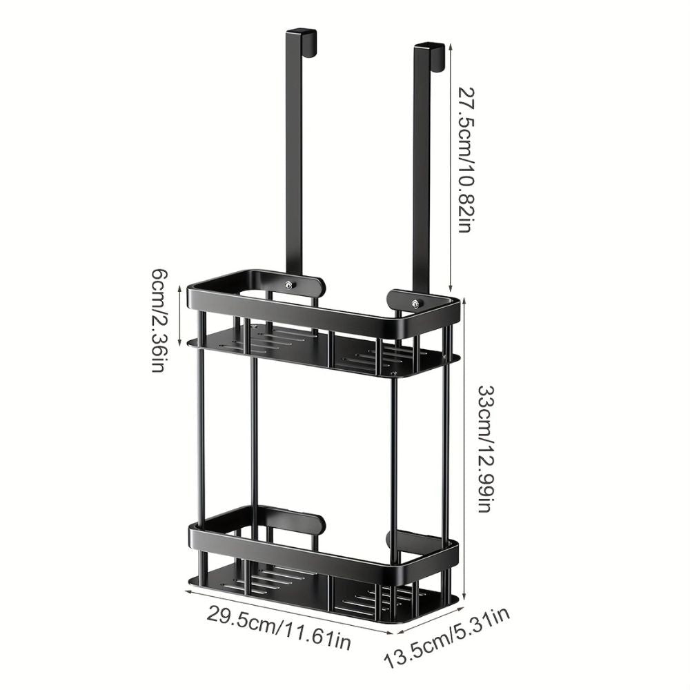 Stainless Steel Wall-Mounted Bathroom Caddy Rack