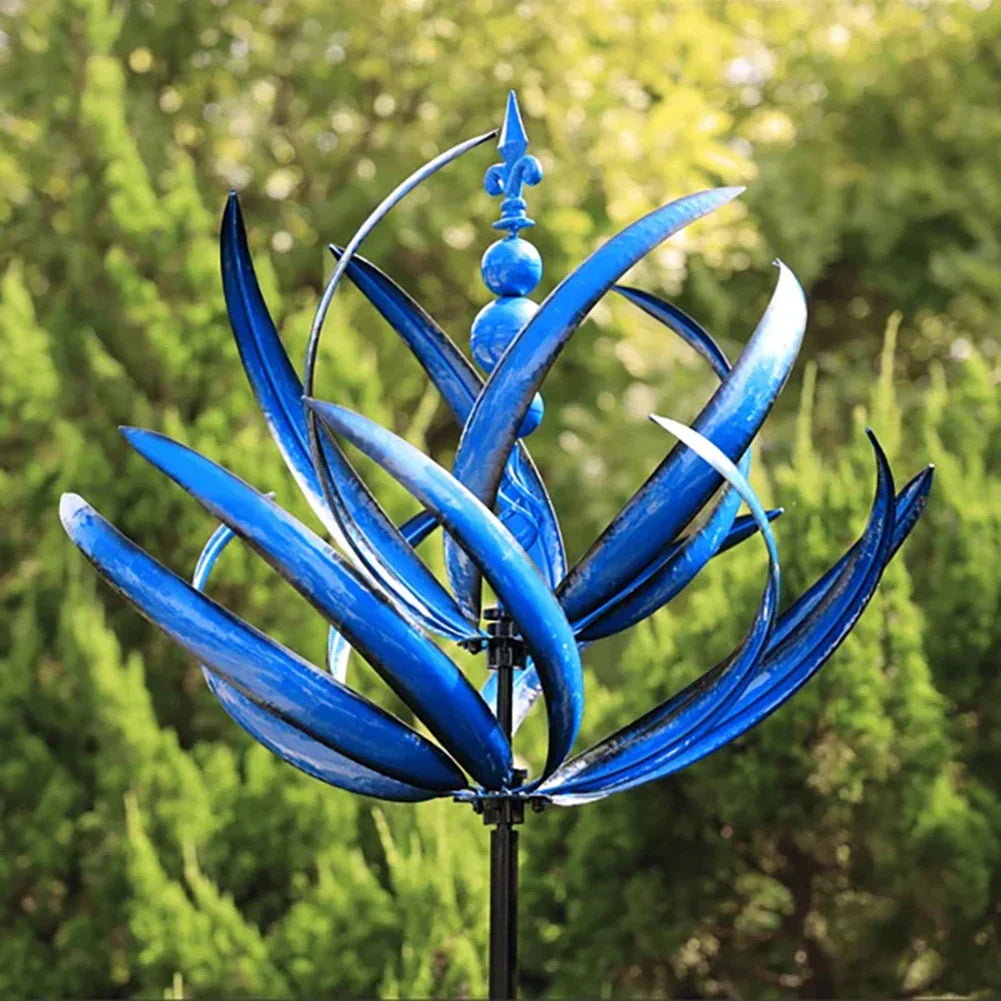 Metal Windmill Garden Sculpture for Charming Outdoor Decor