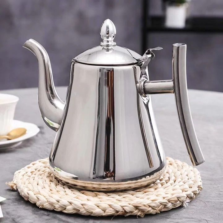Stainless Steel Induction Kettle with Integrated Filter