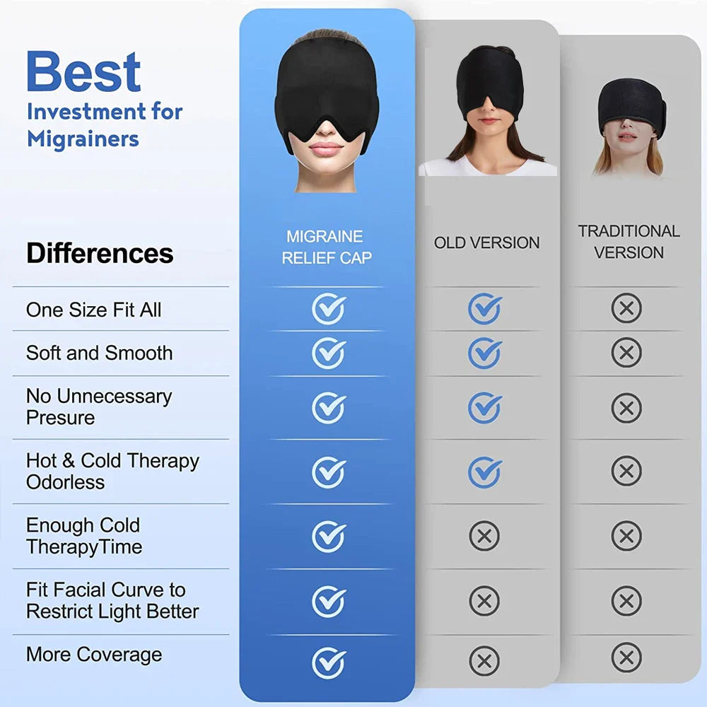 Migraine Relief Hot Cold Therapy Head Wrap