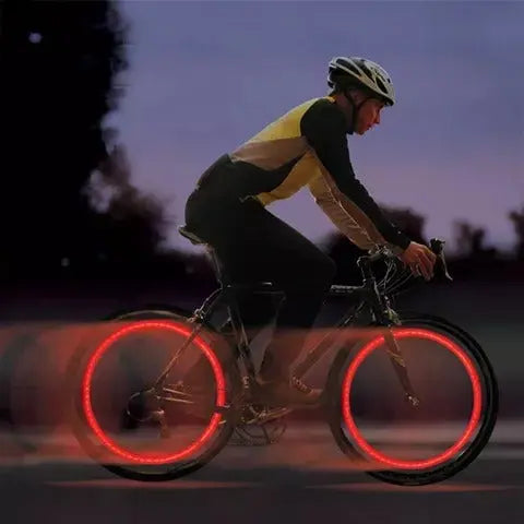 LED Bicycle Valve Lights with Motion Activation for Night Safety