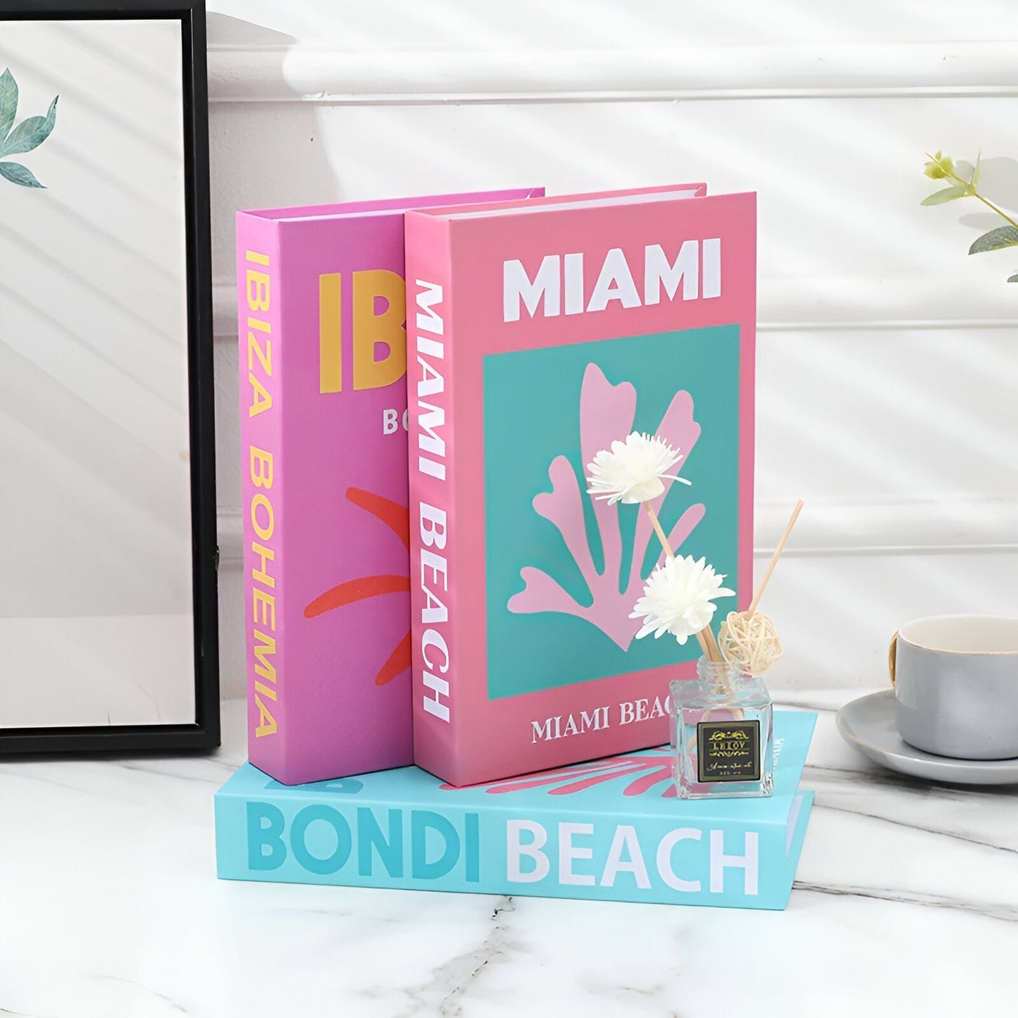 Chic Faux Decorative Coffee Table Books - Colorful Home Accent