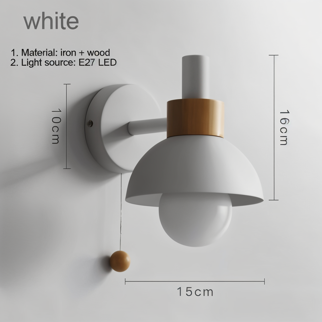Macaron Wall Light - Modern Indoor Lighting with Switch