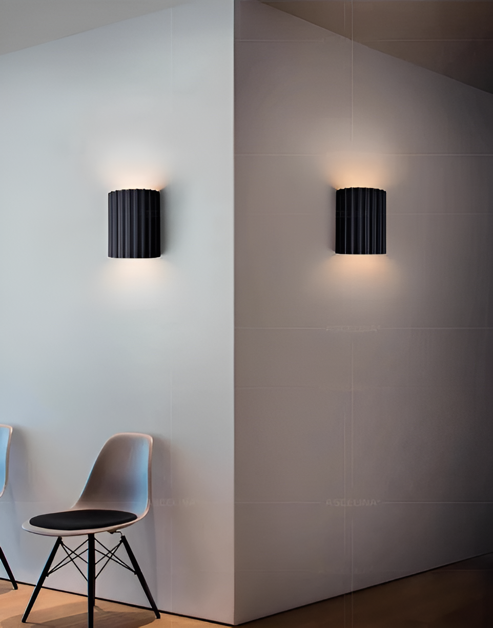 Striped Resin LED Wall Light for Modern Scandinavian Decor