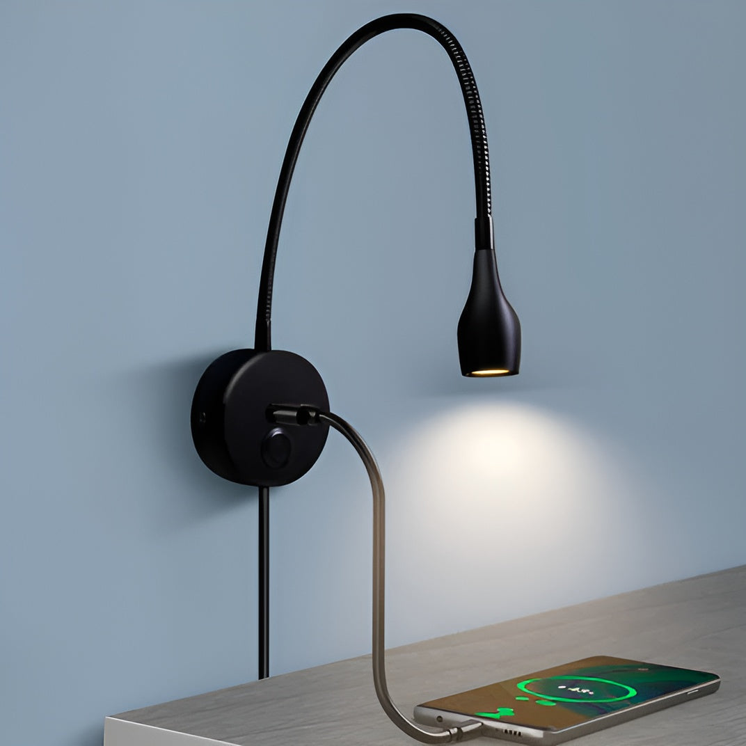 Adjustable Wall Reading Lamp with Energy-Efficient LED