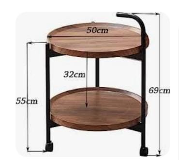 Multipurpose Double-Layer Trolley Cart Side Table