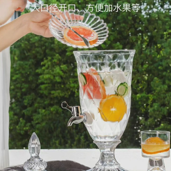 Glass Juice Dispenser - 3 or 5 Liter Capacity