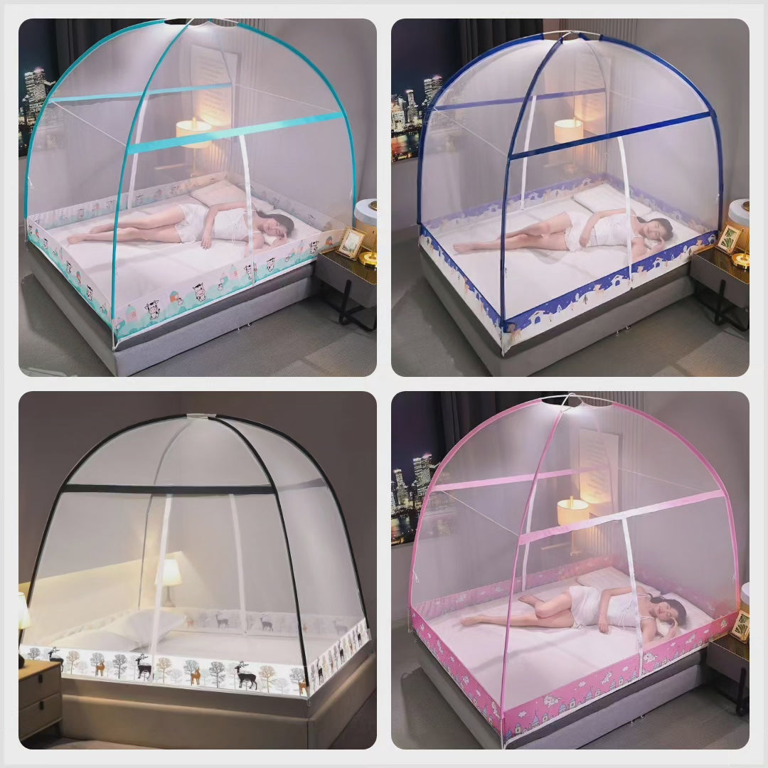 Collapsible Black Mosquito Net 5x6 Feet