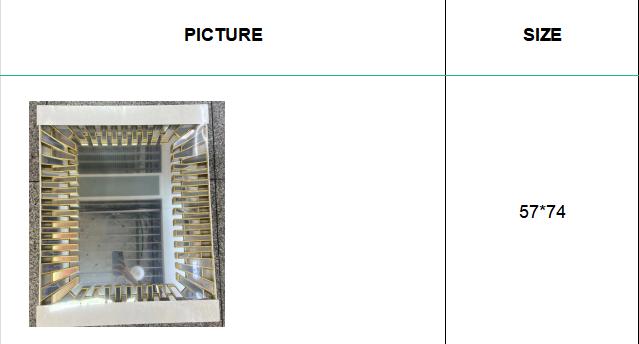 Modern Rectangular Mirror in Gold or Black