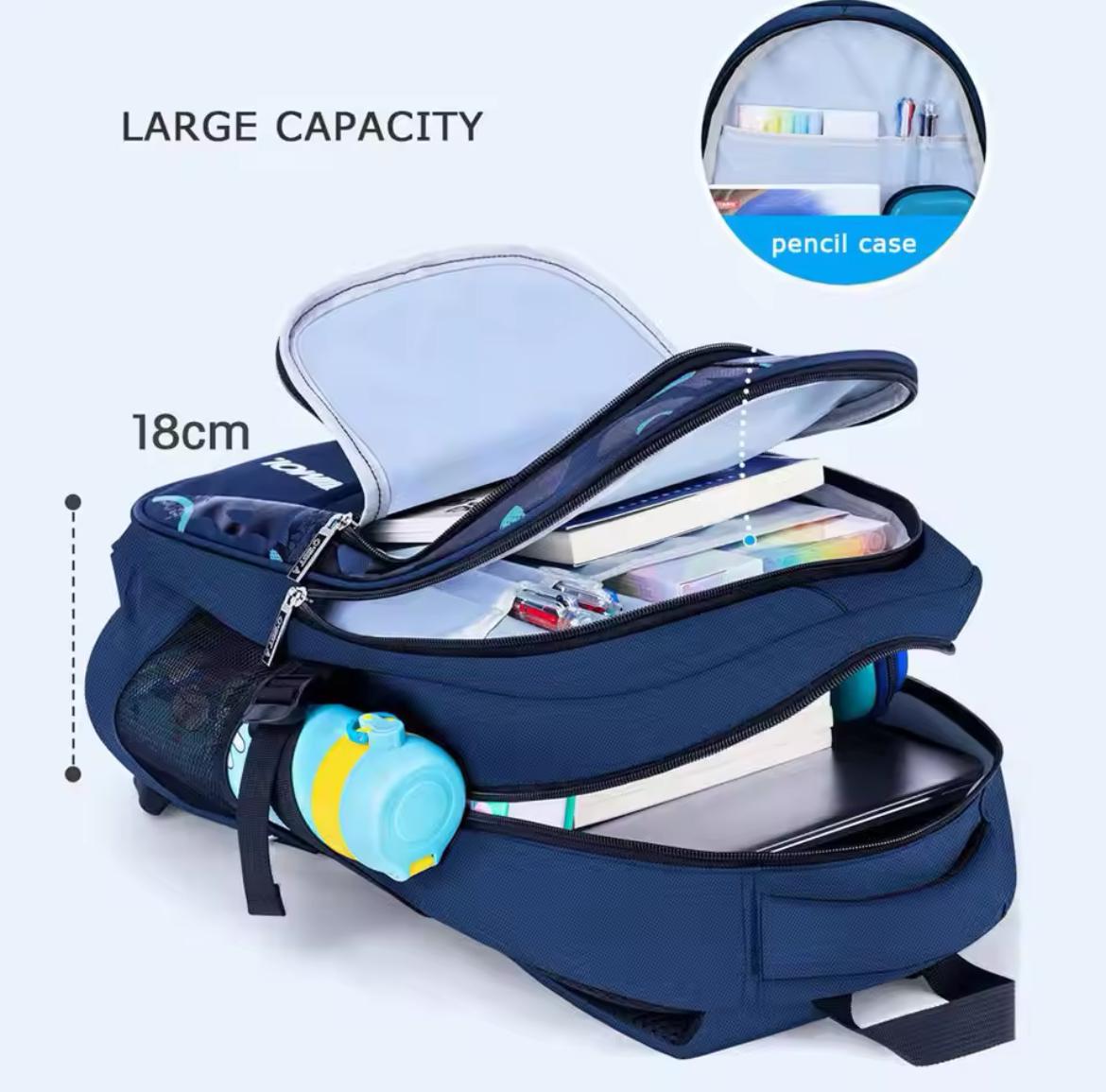 Large Waterproof School Backpack for Kids - Black or Pink