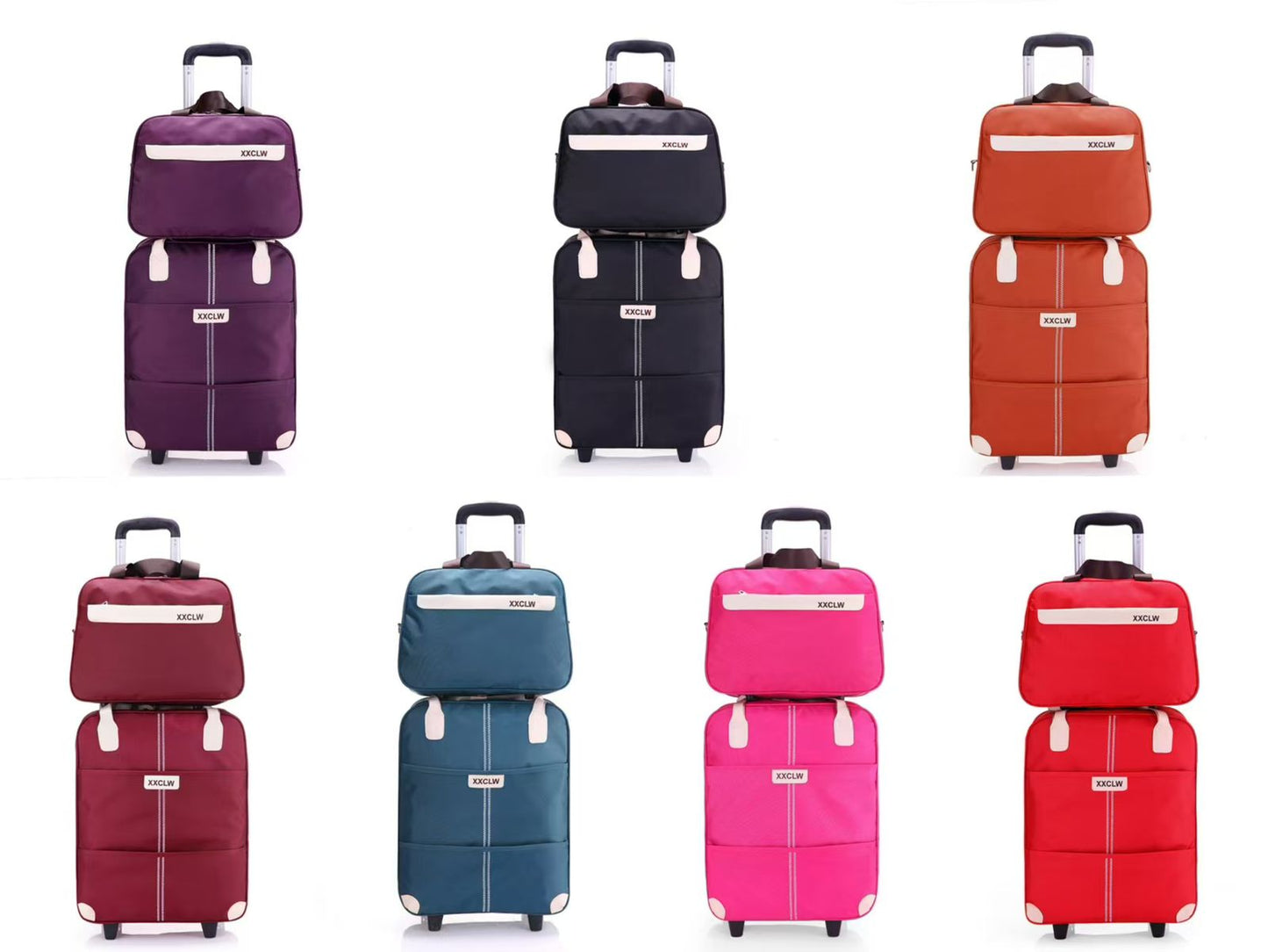 2 in 1 Water-Resistant Travel Trolley Bags