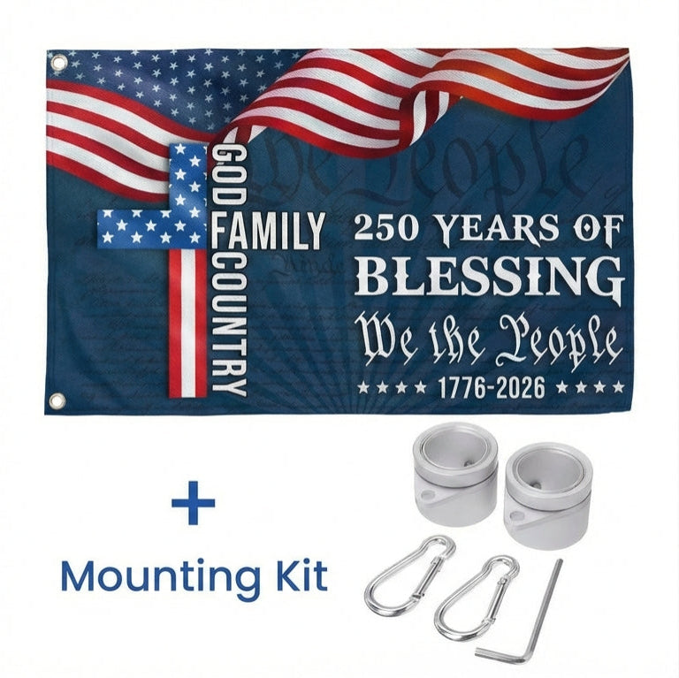 American Grommet Flag 250th Anniversary Canvas 3x5 ft