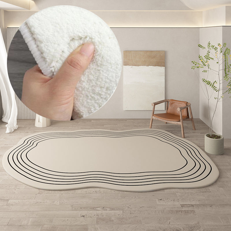 Irregular Round Textured Area Rug
