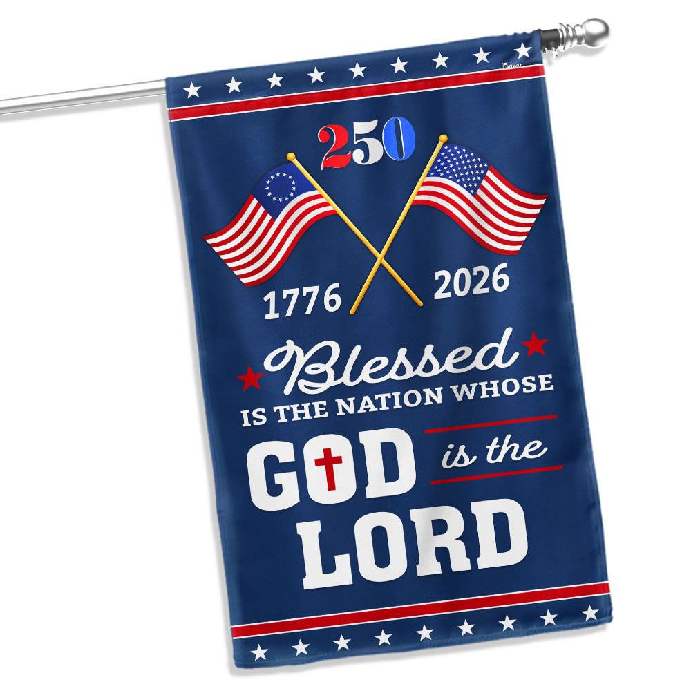 Patriotic 250th Anniversary American Flag - Double-Sided Canvas