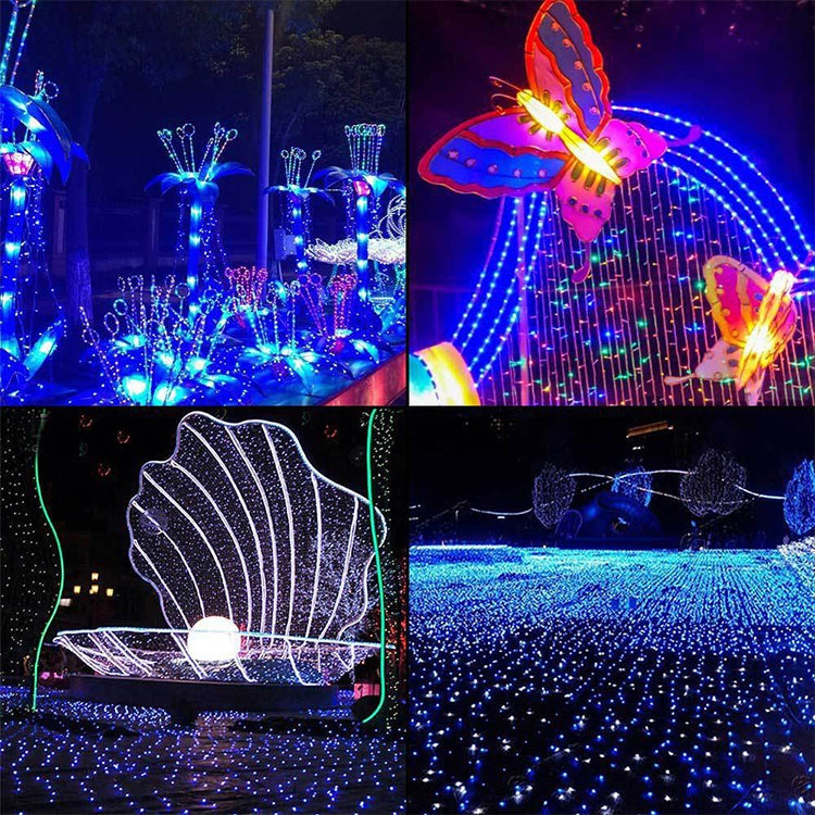 200 LED Solar String Lights - Waterproof Outdoor Christmas Decor, 72.5 ft, Blue