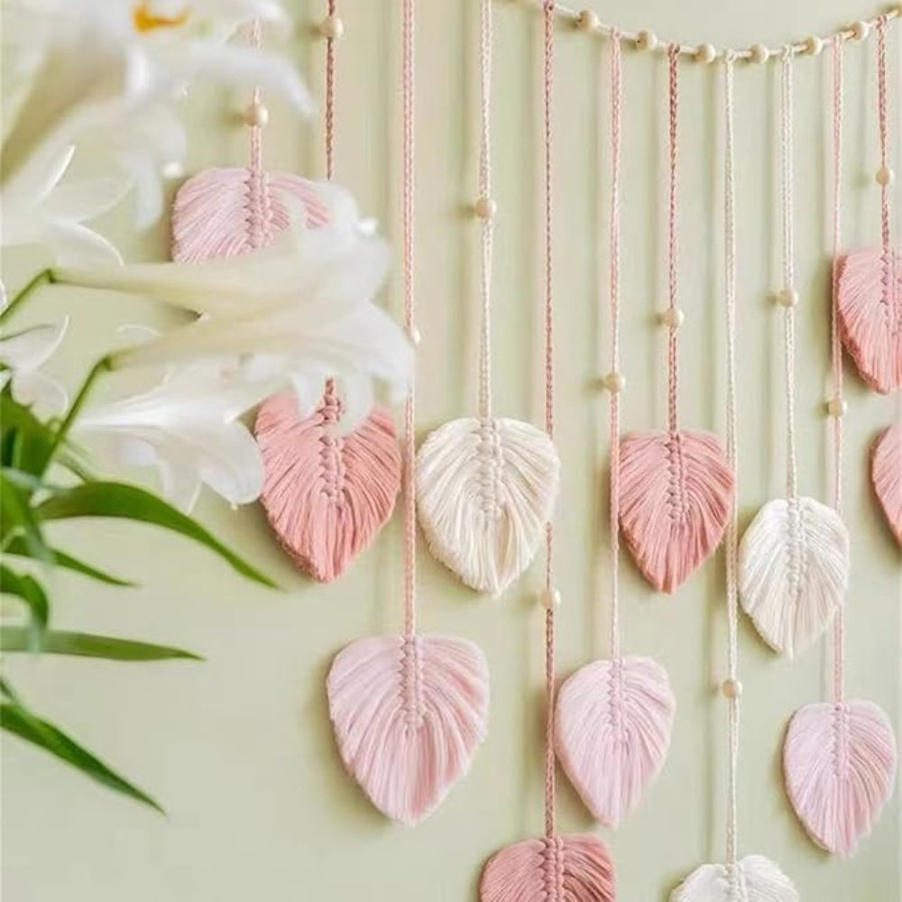 Leaf Macrame Wall Hanging - Eco-Friendly Bohemian Decor
