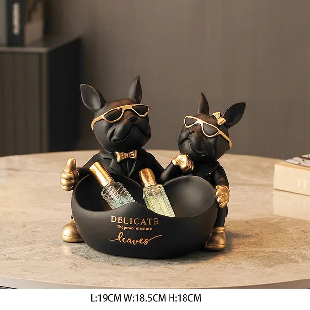 Realistic Bulldog Statue for Indoor and Outdoor Decor
