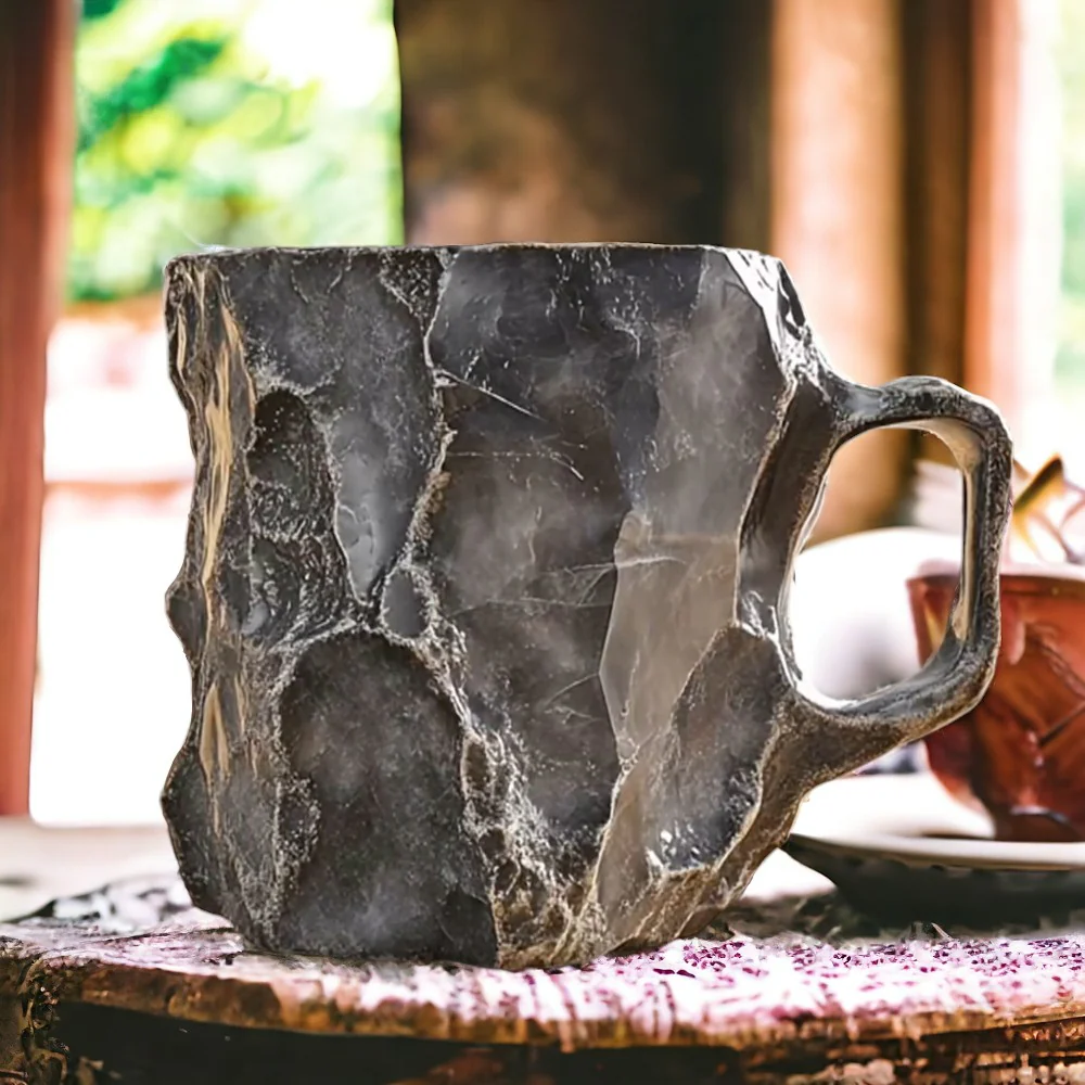 Handmade Ceramic Coffee Mug with Artistic Texture