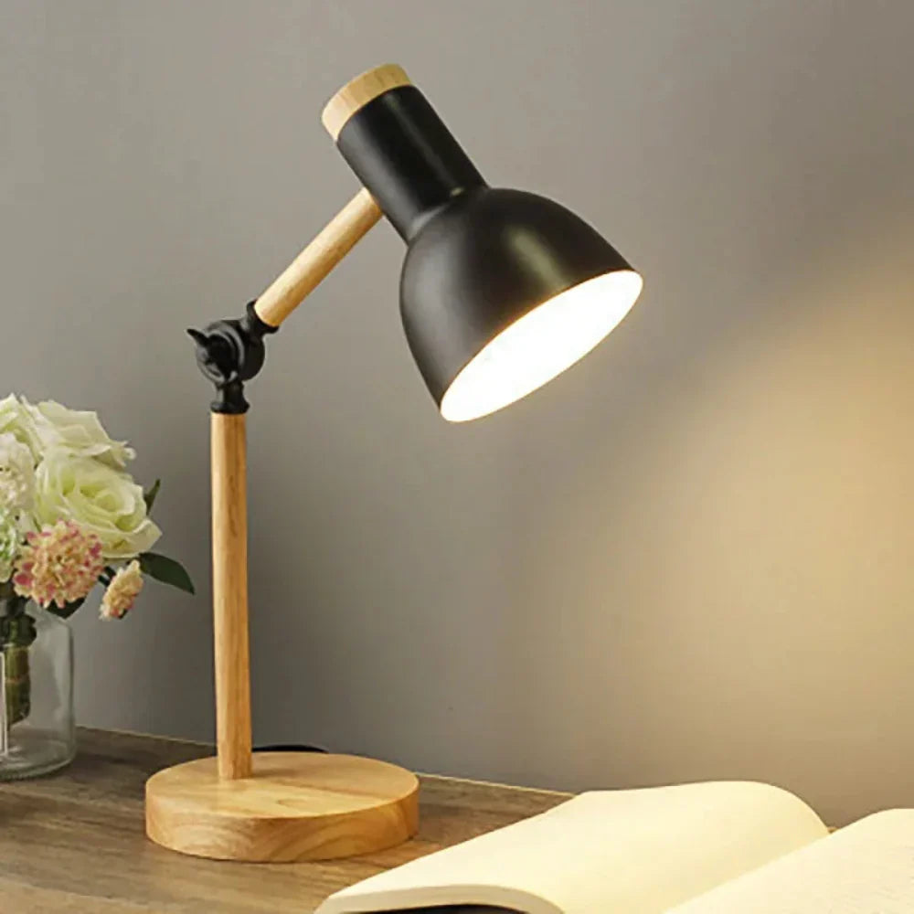 Wooden Adjustable Desk Lamp with Scandinavian Design