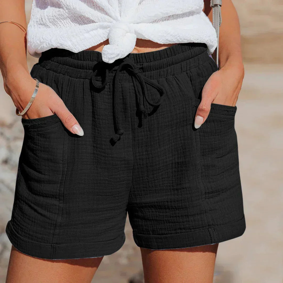 Lightweight Women's Loose Fit Shorts with Elastic Waist and Drawstring