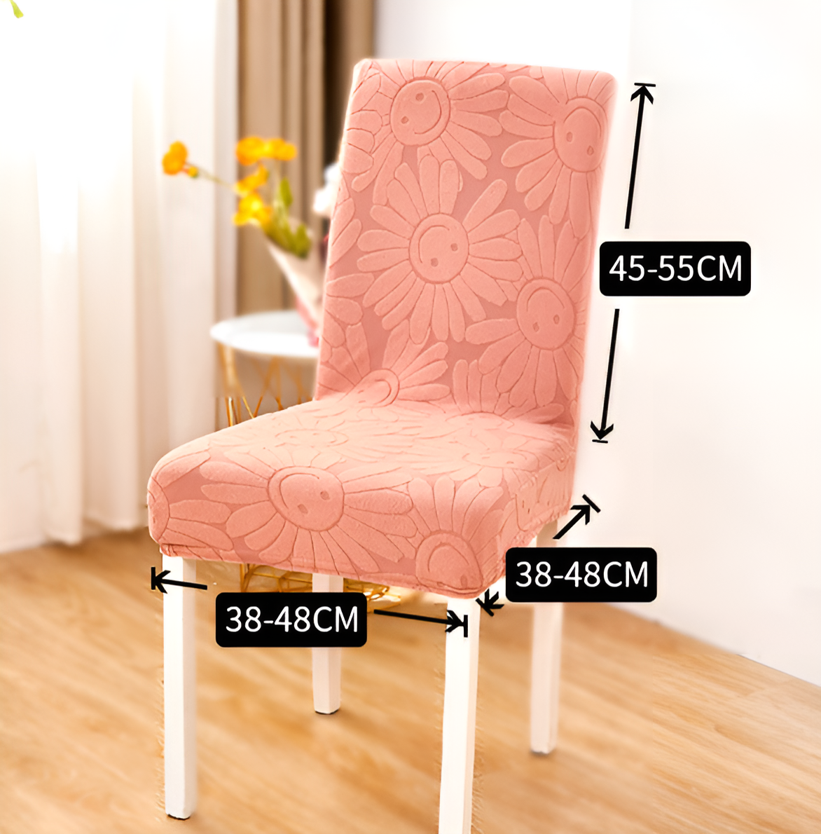 Smiley Floral Stretch Chair Cover