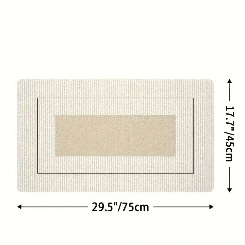 Floral Striped Non-Slip Kitchen Mat