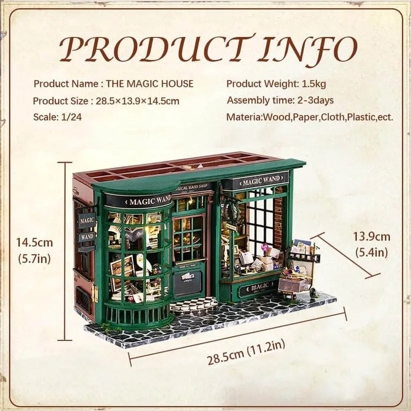 1:24 Scale Magic Shop Building Kit for Intermediate Builders