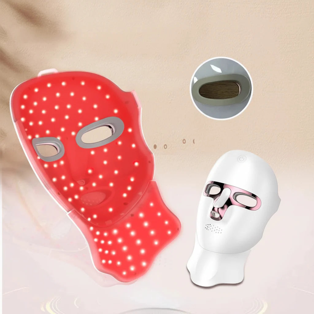 Wireless 7-Color LED Facial and Neck Mask for Skin Rejuvenation