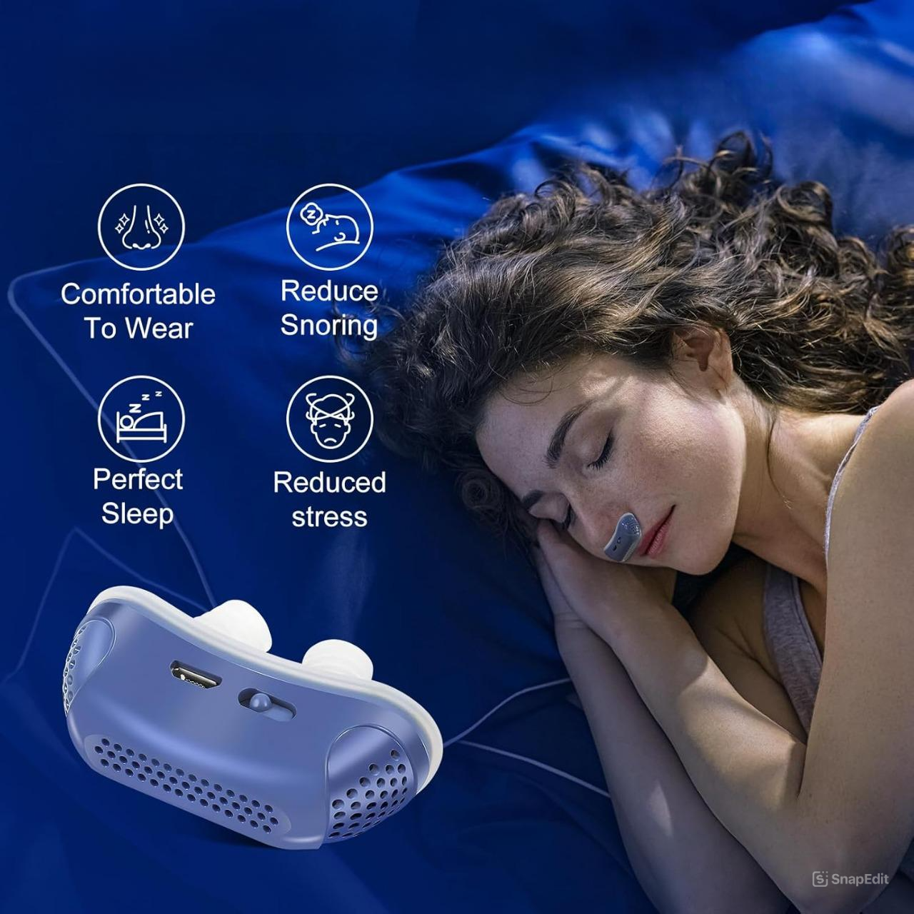 Rechargeable Compact Anti-Snoring Nasal Device