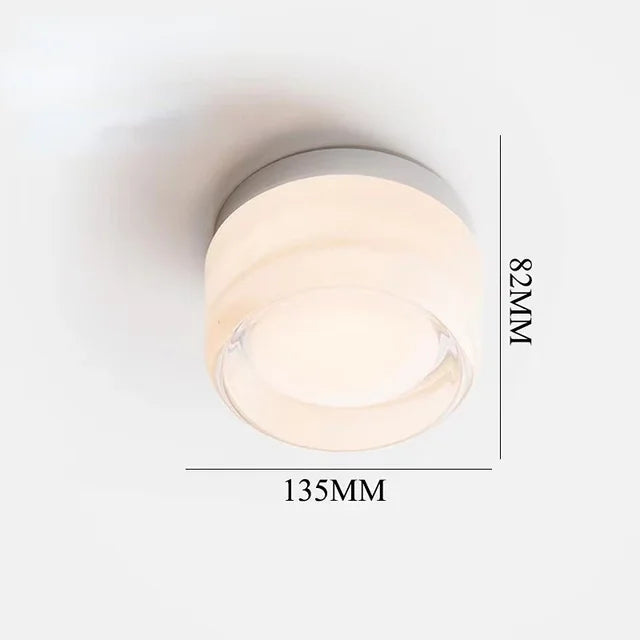 Modern Round Wall Lamp with Frosted Glass Shade
