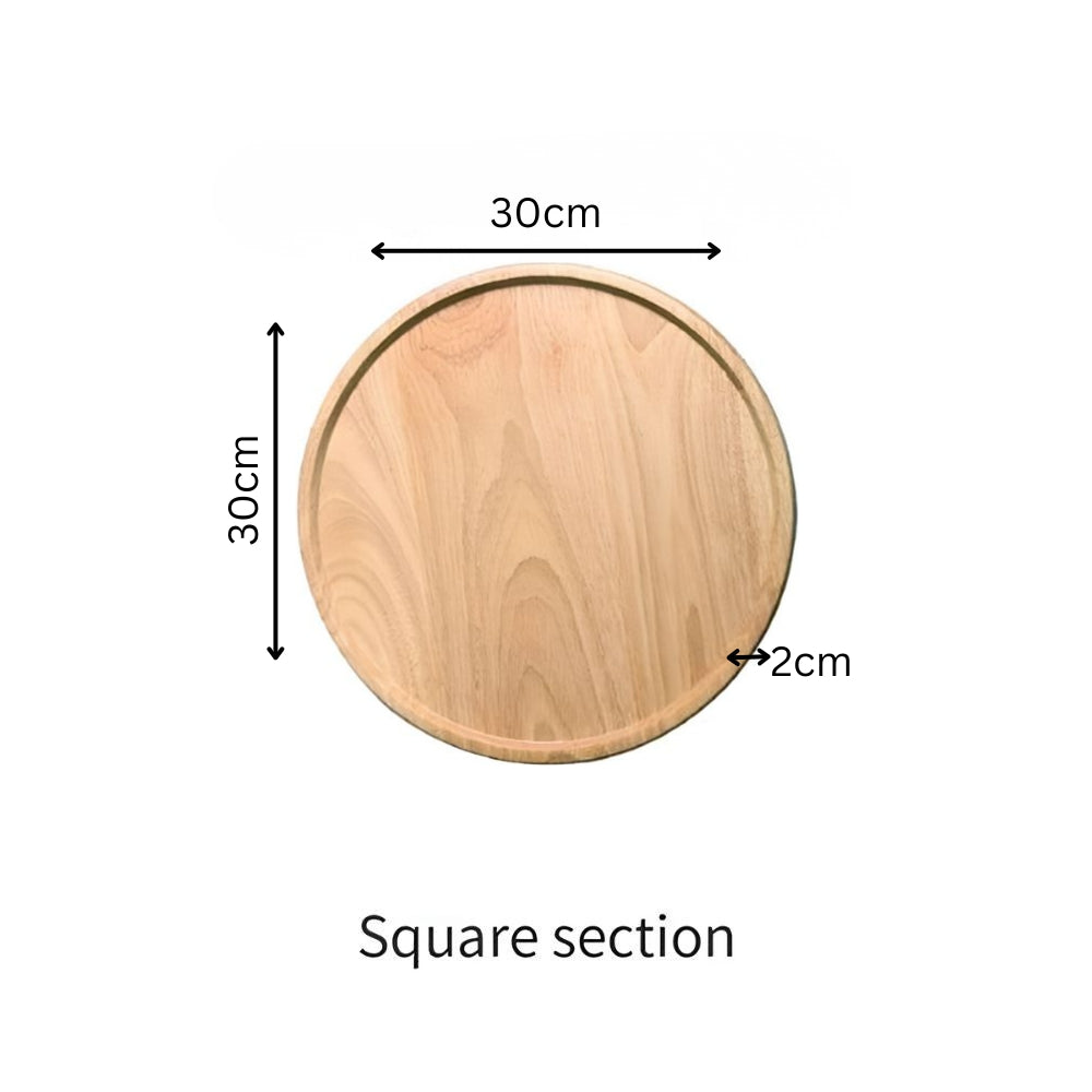 Eco-Friendly Bamboo Serving Plate Set - Rectangular, Square, Round