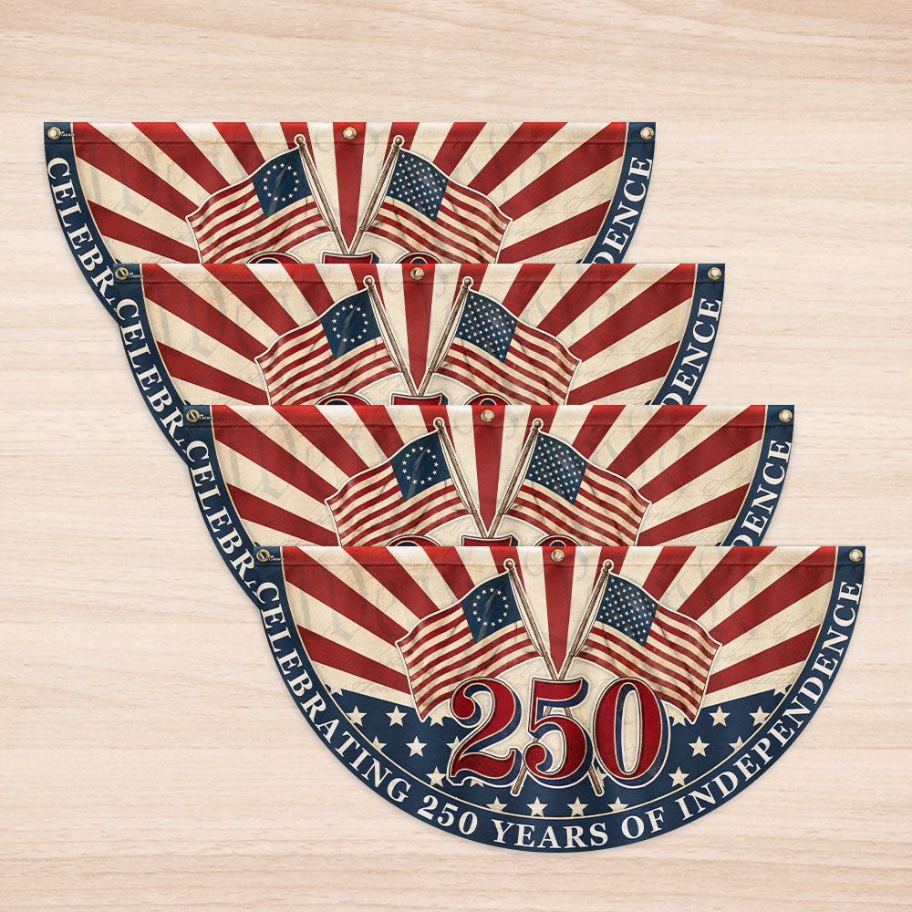 Betsy Ross 250th Anniversary Retro Fan Flag