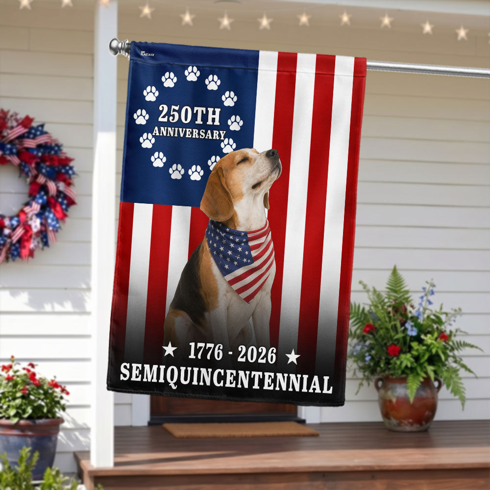 Beagle American Flag for 250th Anniversary Celebration