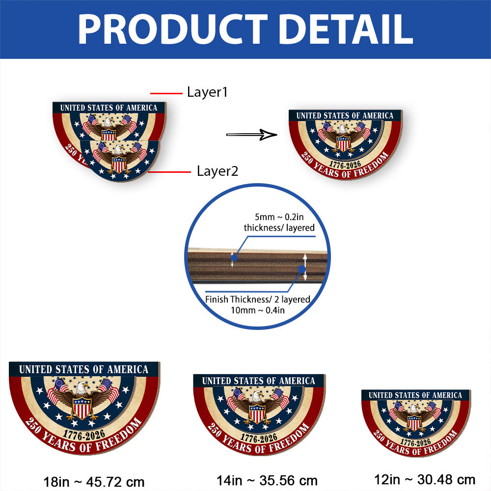 Betsy Ross Patriotic Eagle Wooden Hanging Sign