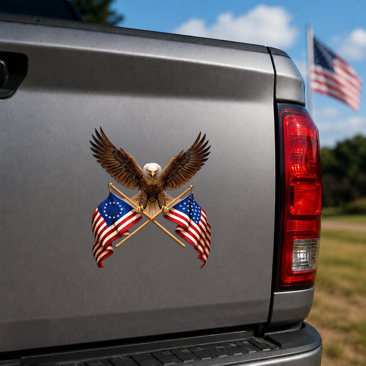 Bald Eagle Betsy Ross USA Flag Vehicle Magnet
