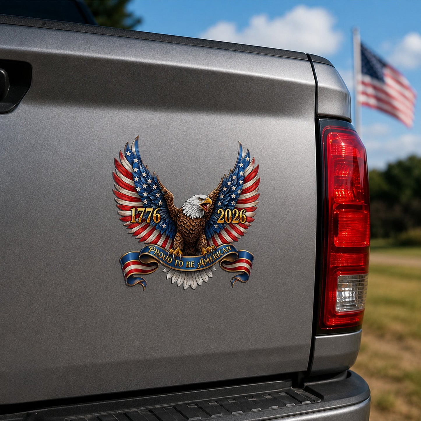 Patriotic Eagle Car Magnet - 250th Anniversary Custom Vinyl Magnet