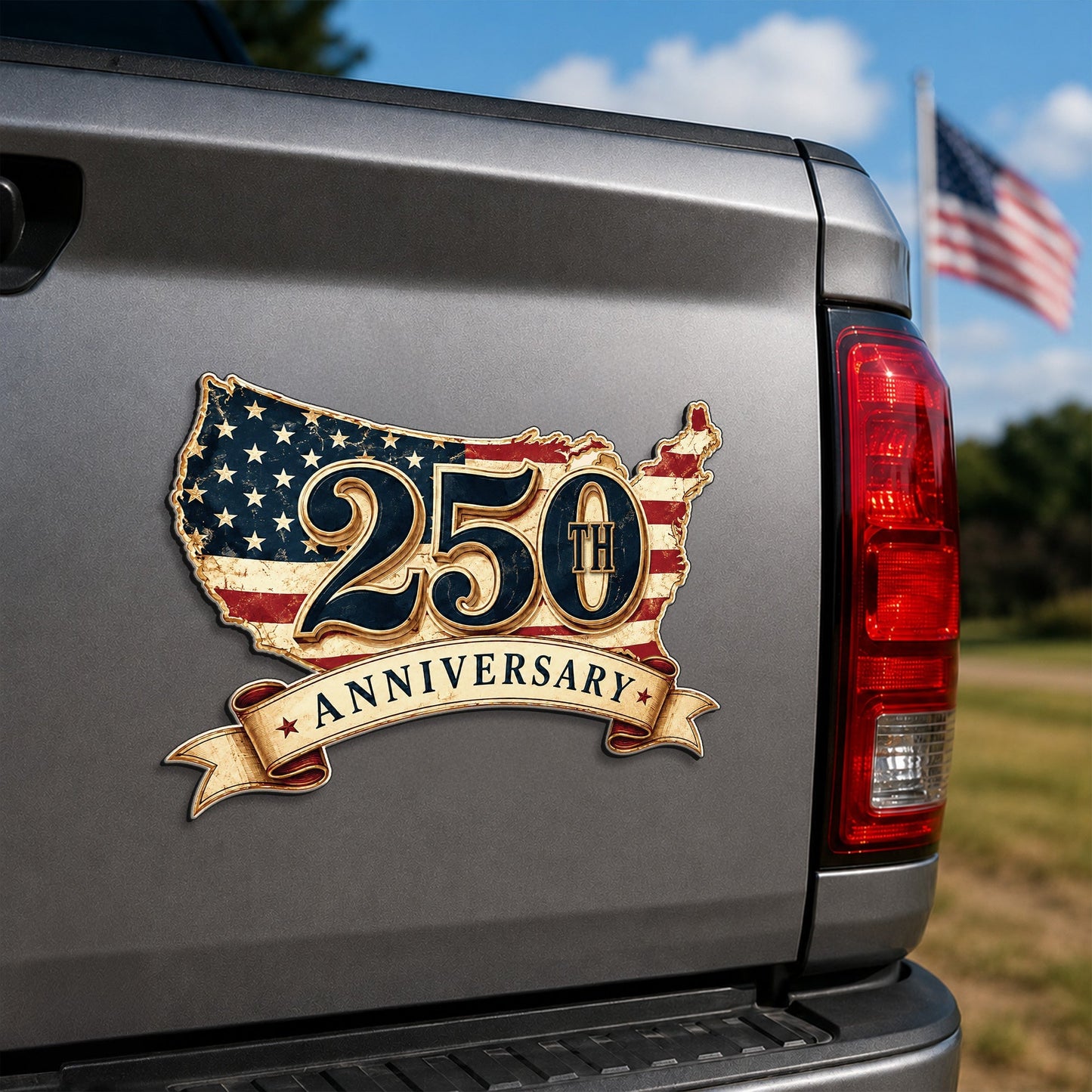 Custom Retro American Independence Map Car Magnet
