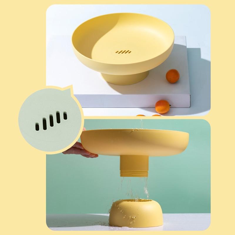 Pastel Round Plastic Fruit Serving Tray