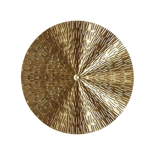 Nordic Gold Round Metal Wall Hanging