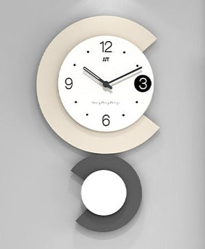 Modern LED Wall Lamp with Silent Clock