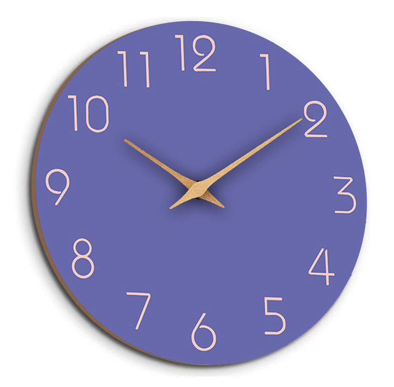 Colored Silent Wall Clock 12 Inch Modern Design
